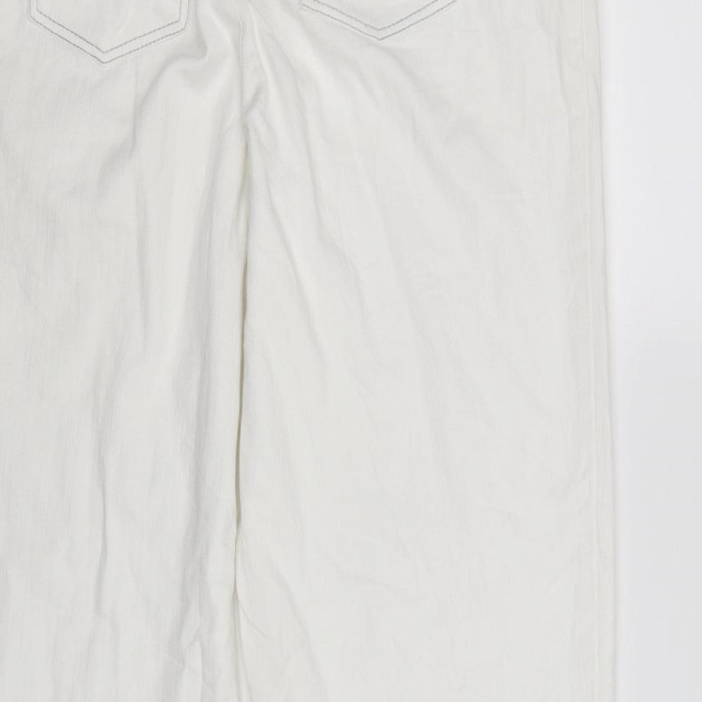 baisler Womens White Denim Straight Jeans Size 14 L22 in