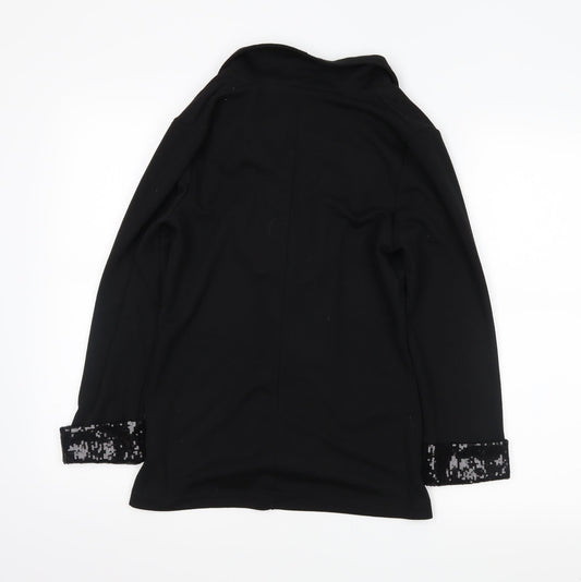 Krisp Womens Black Wrap Jumper Size 12