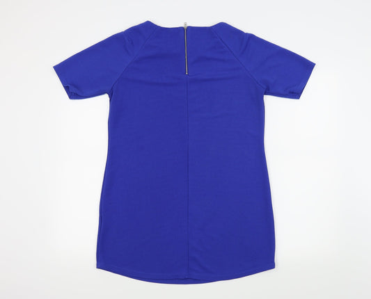 Tempt Womens Blue Basic Blouse Size L