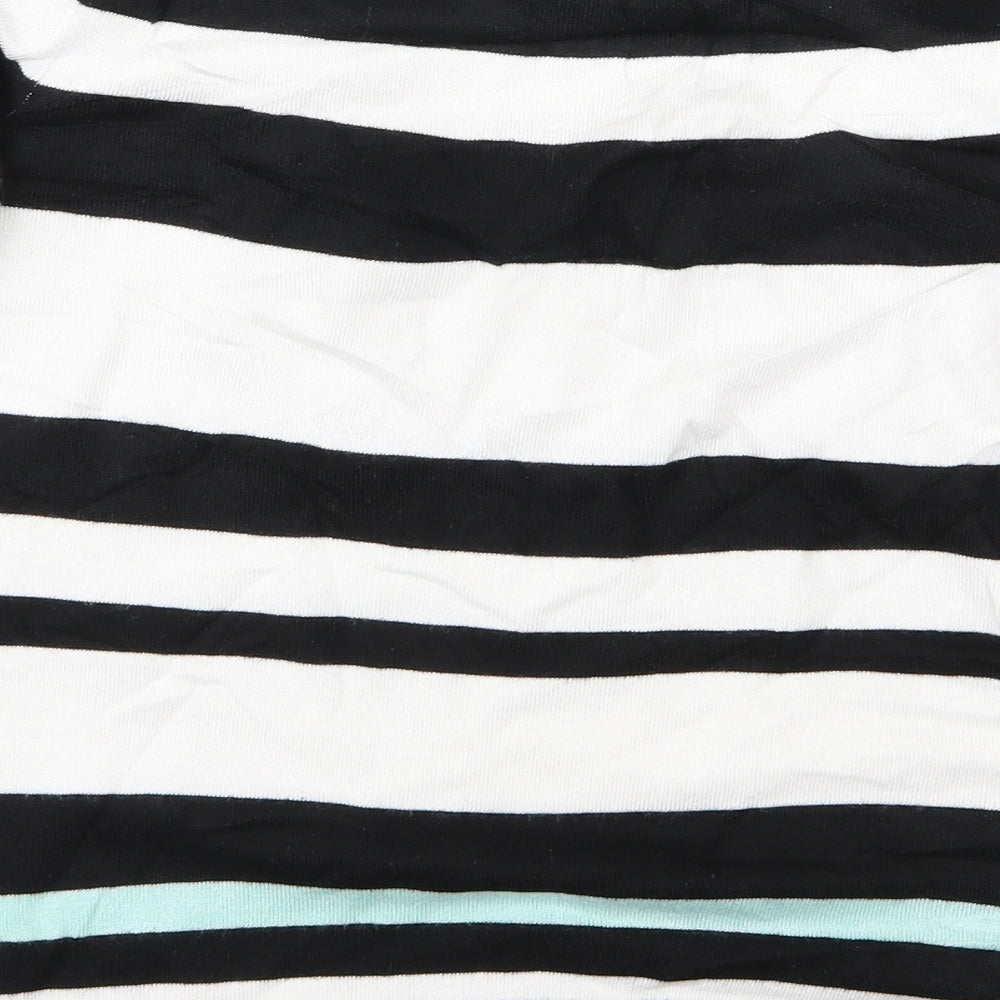 Inspire Collection Womens Black Striped Pullover Jumper Size S