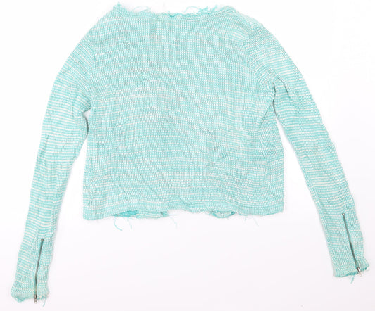 Zara Womens Green Cardigan Jumper Size M