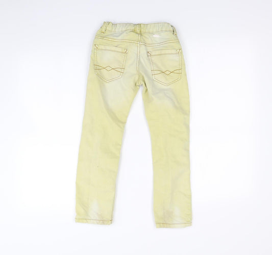 Zara Girls Yellow Straight Jeans Size 5-6 Years