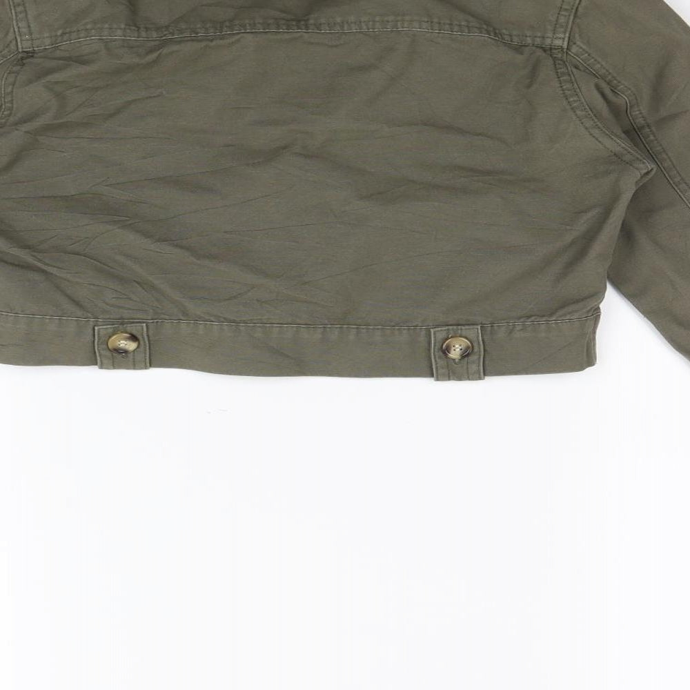 Brand and care label for St Bernard girls’ green jacket, size 10, years