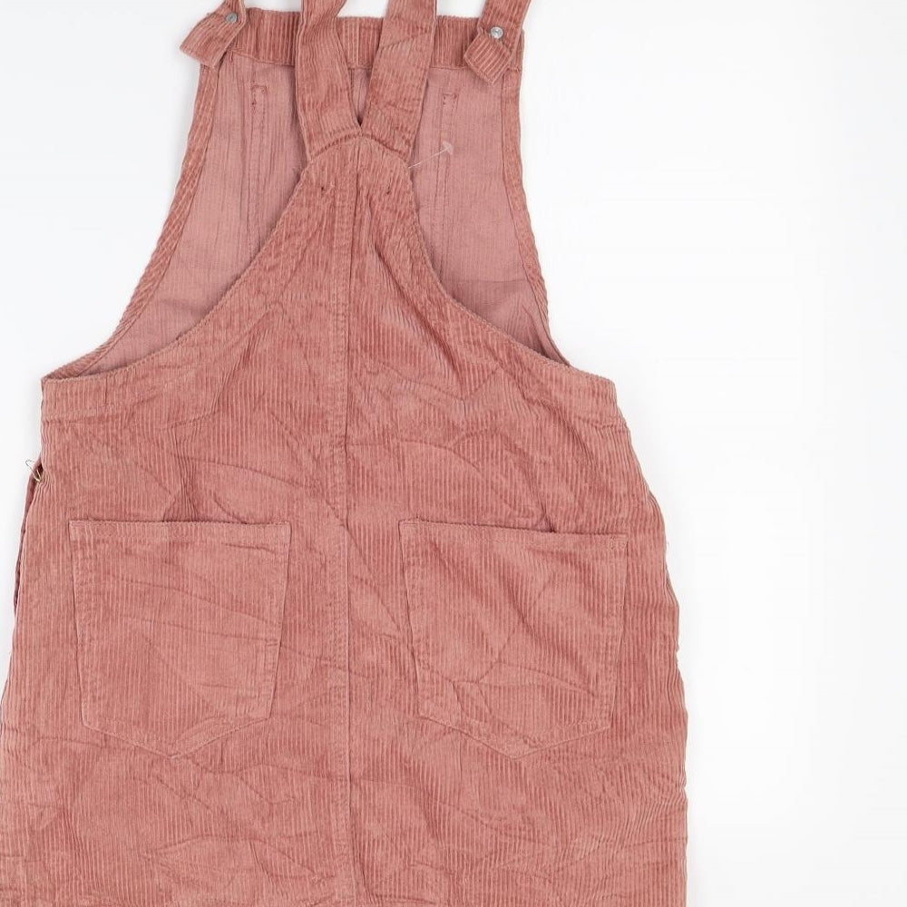 FOREVER 21 Womens Pink Corduroy Pinafore/Dungaree Dress Size S
