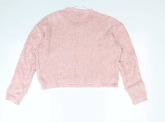 Pull & Bear Womens Pink Pullover Jumper Size S