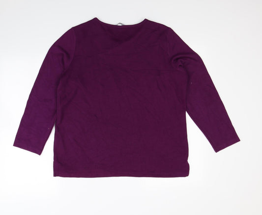 Bonmarché Womens Purple Pullover Jumper Size M