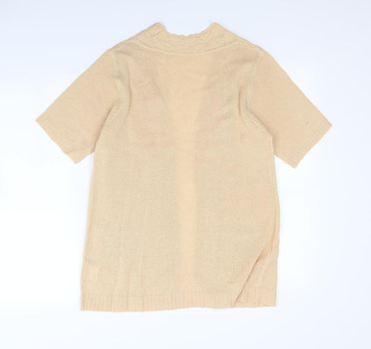 Preworn Womens Beige Cardigan Jumper Size S