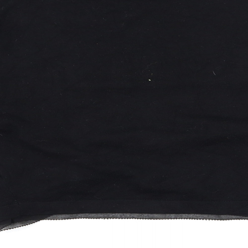 Brand and care label for Coast women’s black shrug jumper, size XS
