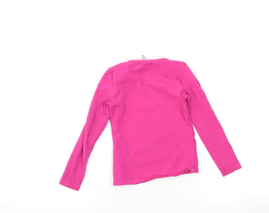 Orchestra Girls Pink Floral Basic T-Shirt Size 4 Years - bird