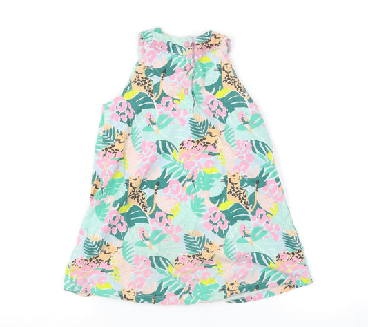 Boots Mini Club Girls Green Animal Print A-Line Size 3-4 Years - Leopard