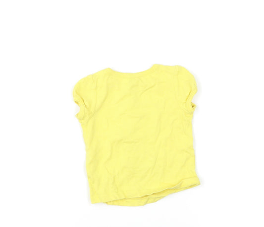 Crazy Girls Yellow Basic T-Shirt Size 12-18 Months - girl