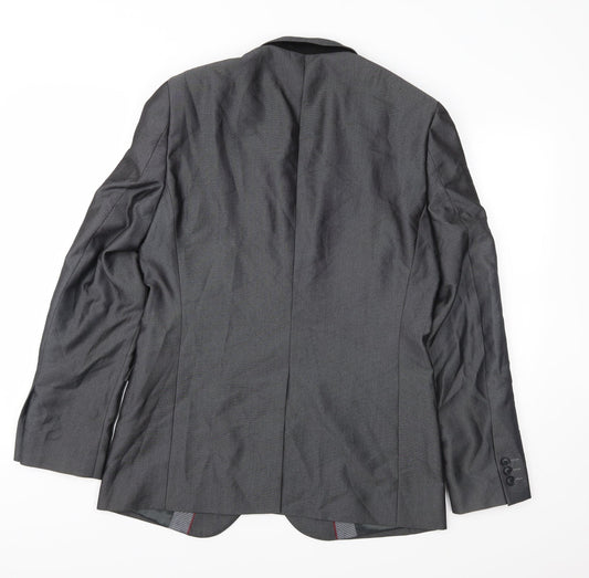 Red Herring Mens Grey Jacket Suit Jacket Size 38