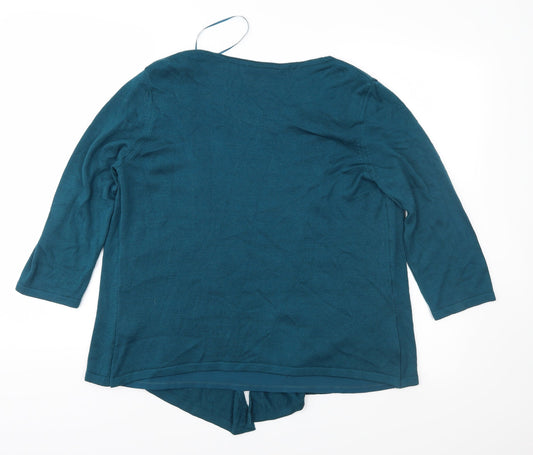 Per Una Womens Green Knit Pullover Jumper Size 14