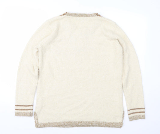 Paramour Womens Brown Knit Pullover Jumper Size L
