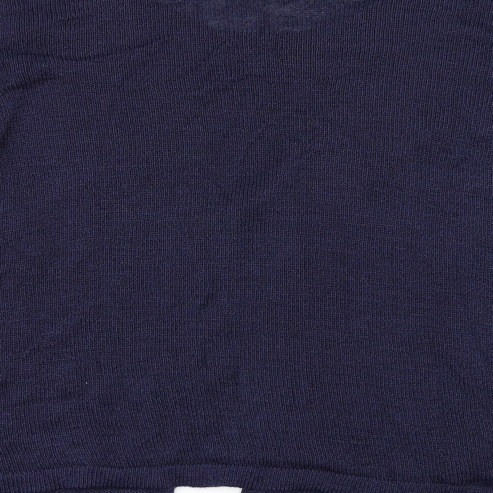Classic Womens Blue Cardigan Jumper Size M