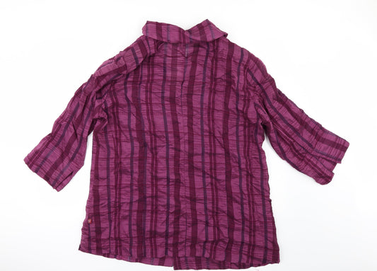 bestsize Womens Purple Striped Jacket Size 46