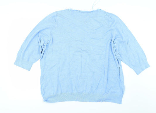 BM Womens Blue Pullover Jumper Size XL