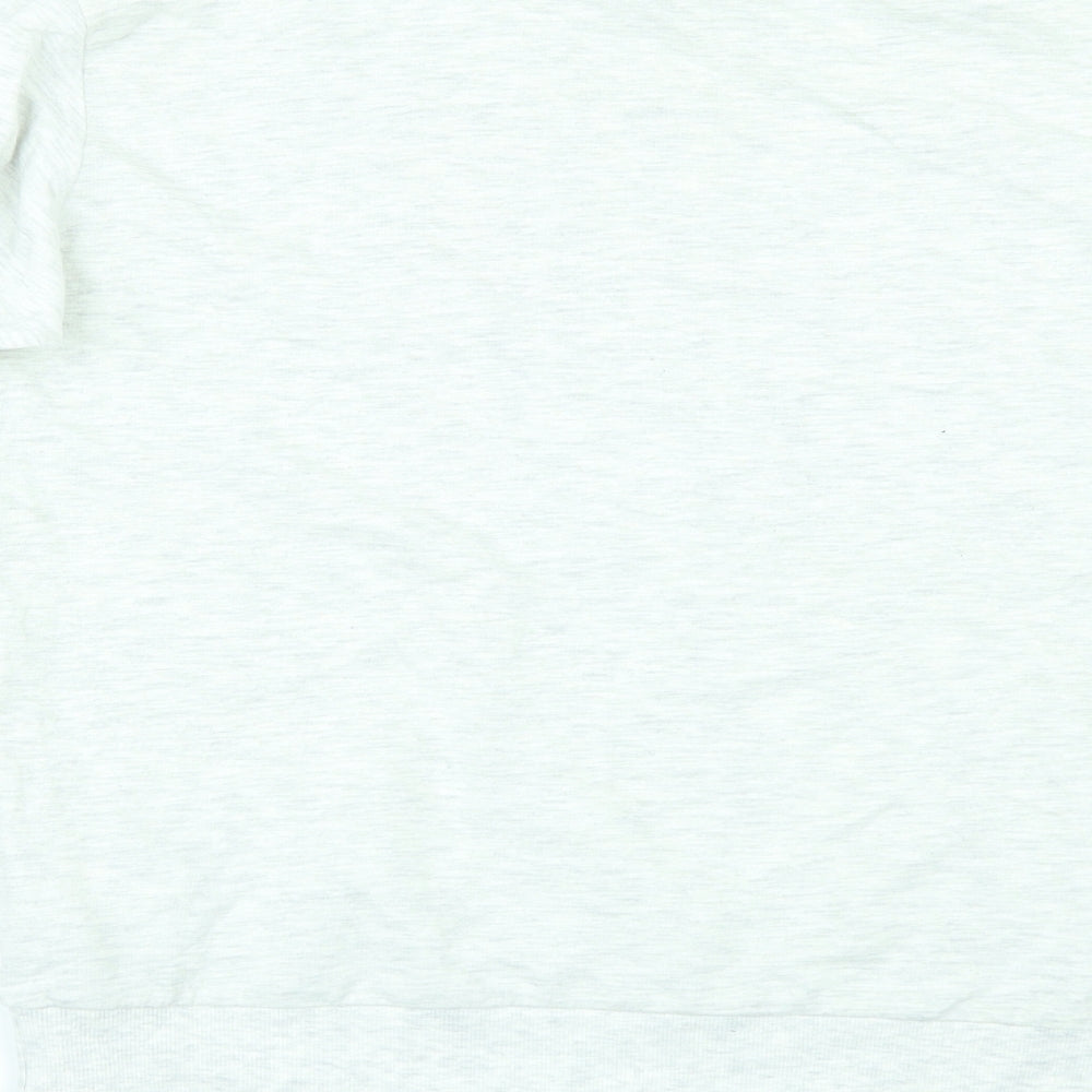 Brand and care label for Divided by H&M women’s grey basic t-shirt, size S