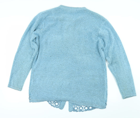 R&DH Womens Blue Cardigan Jumper Size M