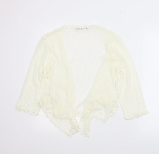BM Womens Ivory Cardigan Jumper Size M