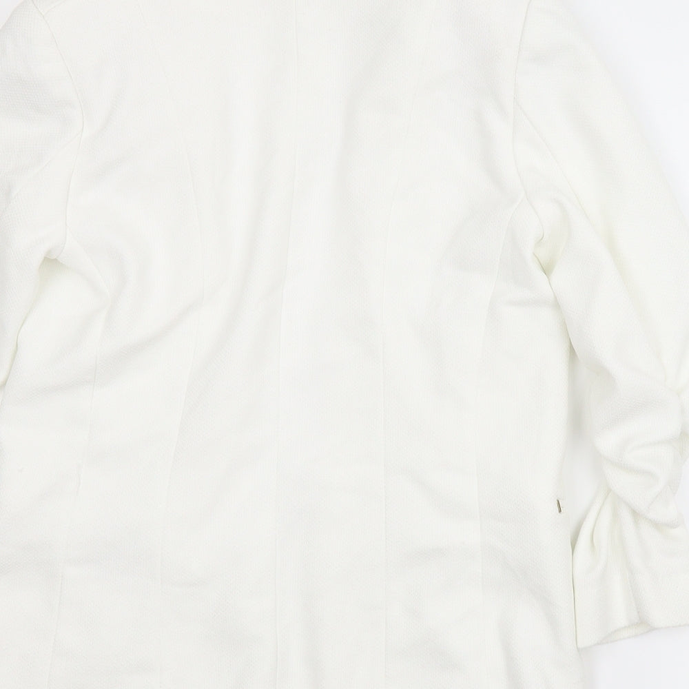 Brand and care label for H&M women’s white jacket, size UK 6, - chanel jacket
