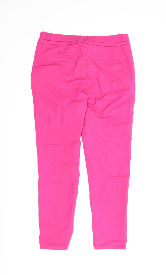 Freesia Womens Pink Chino Trousers Size M L23 in