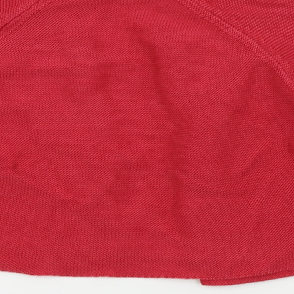 Brand and care label for Asda George girls’ purple cardigan jumper, size 4-5, years