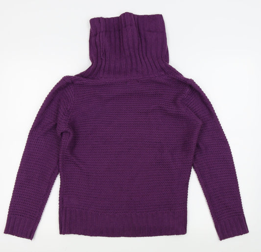 BM Womens Purple Pullover Jumper Size S