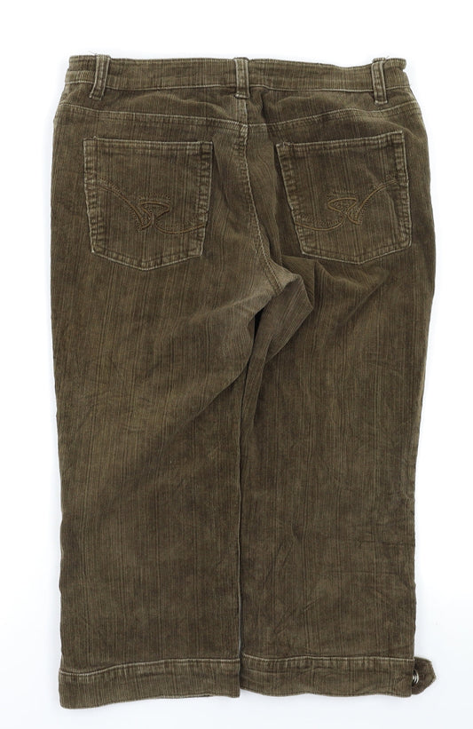 Miaoni Womens Brown Capri Trousers Size 33 L20 in
