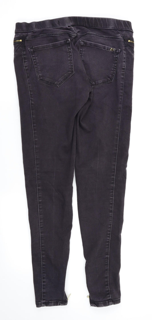 leava women Womens Black Jegging Trousers Size 6 L29 in