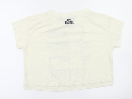 Lonsdale Womens Ivory Basic T-Shirt Size 10