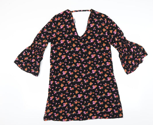 Noisy may Womens Black Floral Shift Size S