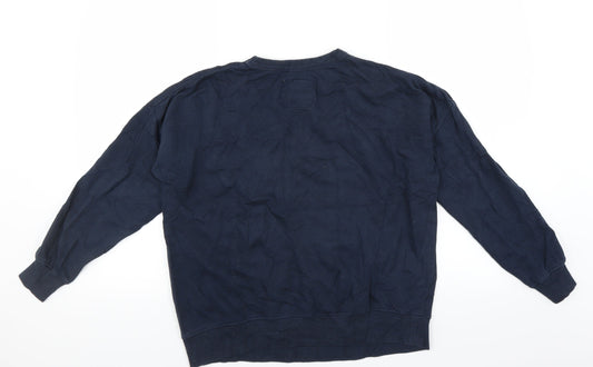 Pull&Bear Womens Blue Pullover Sweatshirt Size S - beaded butterflies