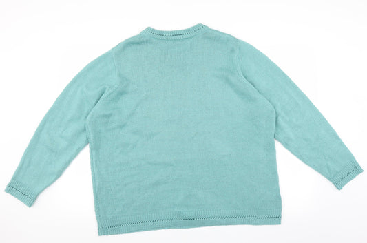 Le Bon Marché Womens Green Pullover Jumper Size XL