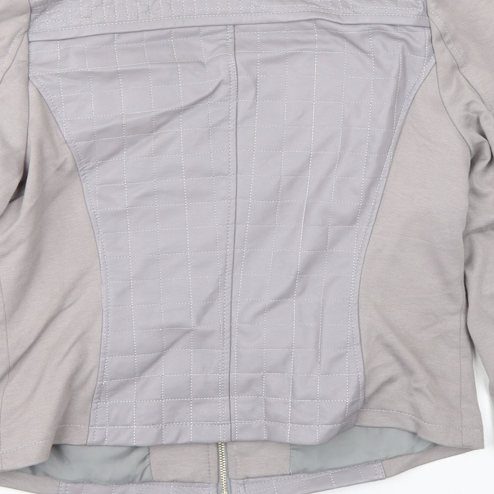 Brand and care label for Bubbles women’s grey jacket coat, size L