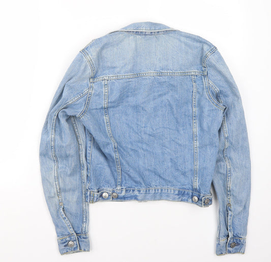 & denim Womens Blue Jacket Coat Size 6