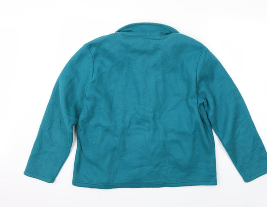 Anne De Lancay Womens Blue Jacket Coat Size M
