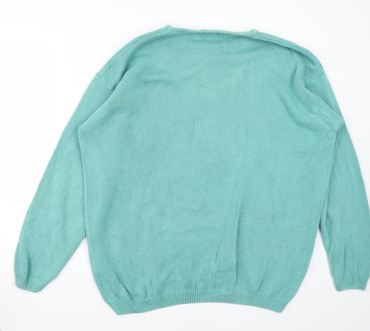 Holmewood Womens Green Pullover Jumper Size XL