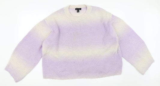 New Look Mens Purple Pullover Jumper Size L