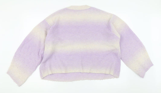 New Look Mens Purple Pullover Jumper Size L