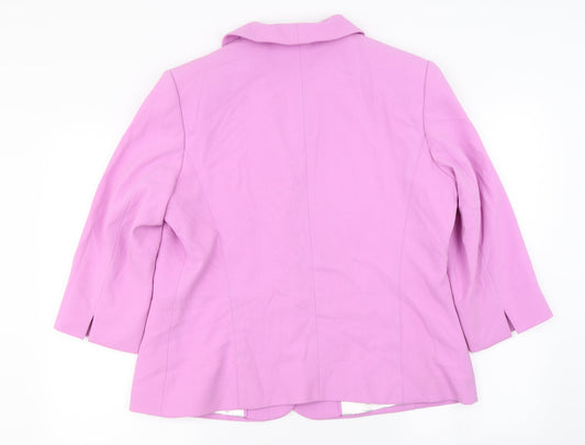 Anna rose Womens Purple Jacket Blazer Size 16