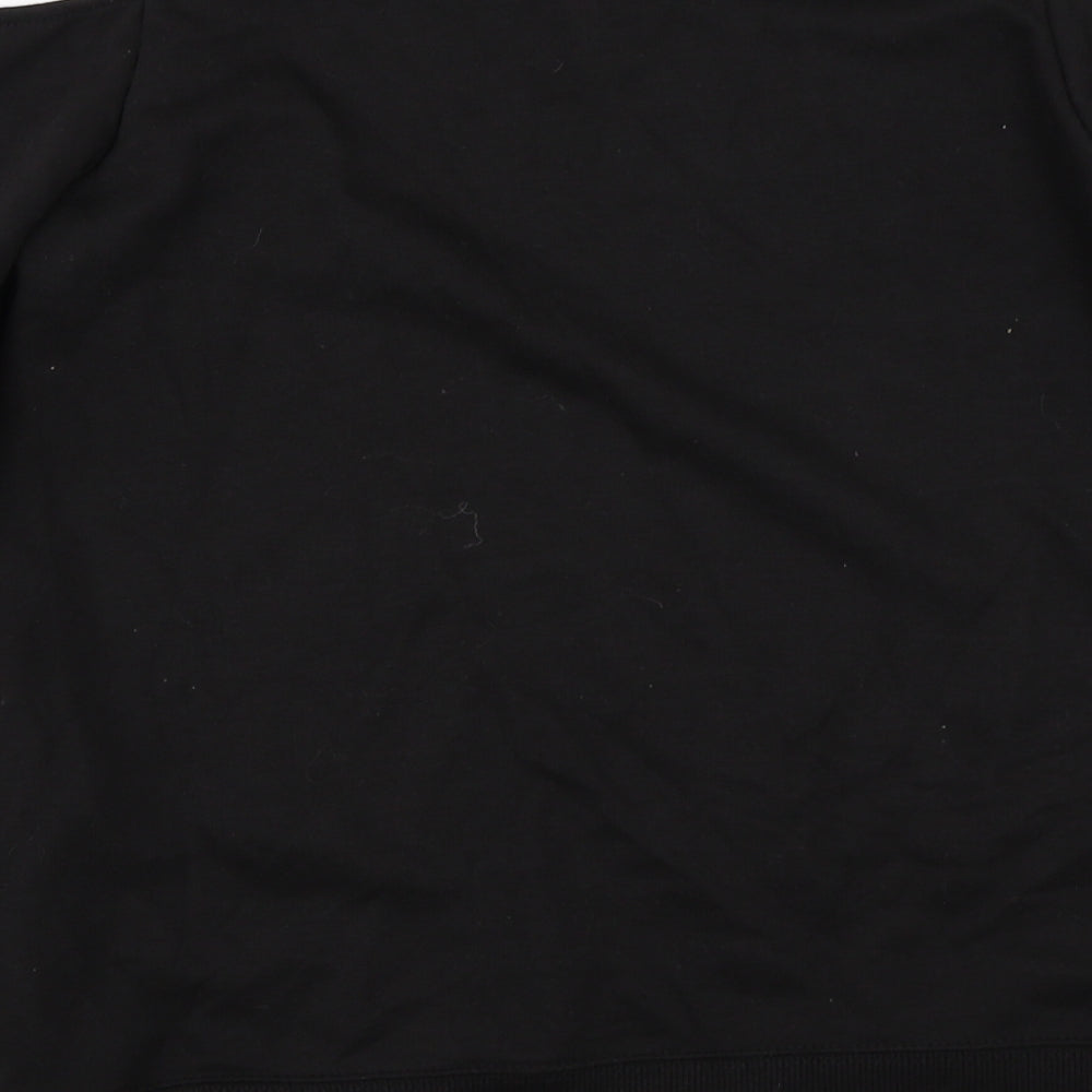 Brand and care label for New Look women’s black jumper, size UK 10