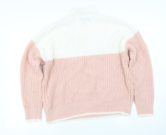 New Look Womens Pink Pullover Jumper Size S