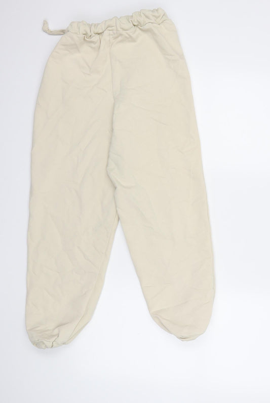 PRETTYLITTLETHING Womens White Trousers Size 4 L22 in