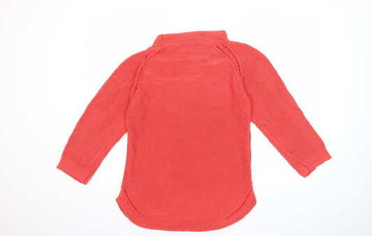 Lakeland Womens Red Knit Pullover Jumper Size 16