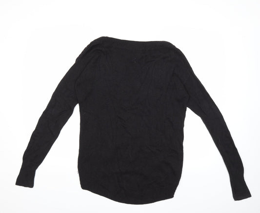 APH ORISM Womens Black Knit Pullover Jumper Size M