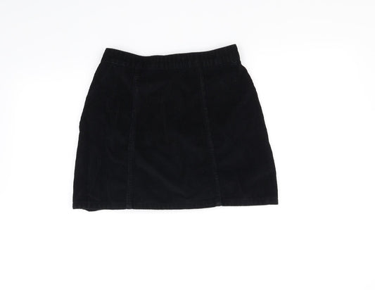 deniem & co Womens Black A-Line Skirt Size 6