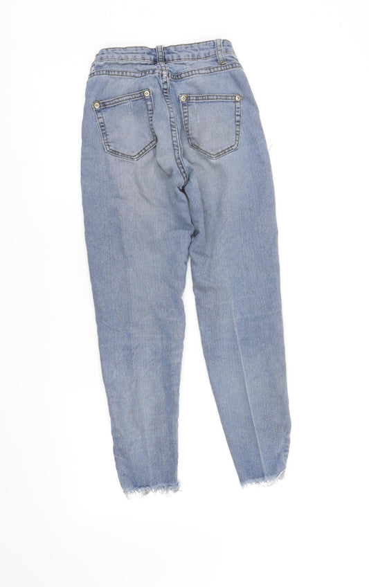 pretty little thing Girls Black Ikat Skinny Jeans Size 4 Years