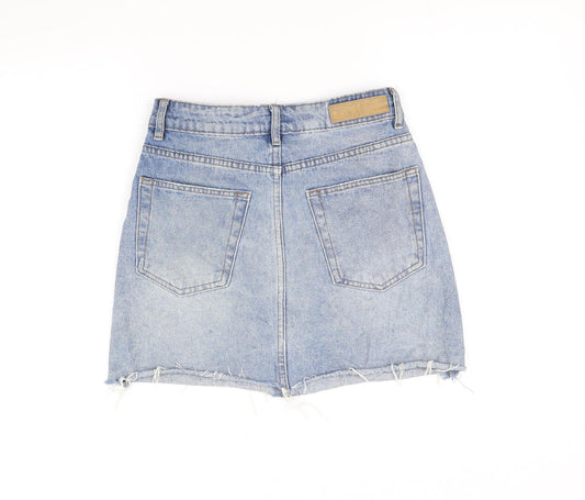 91 Cotton Womens Blue A-Line Skirt Size 6