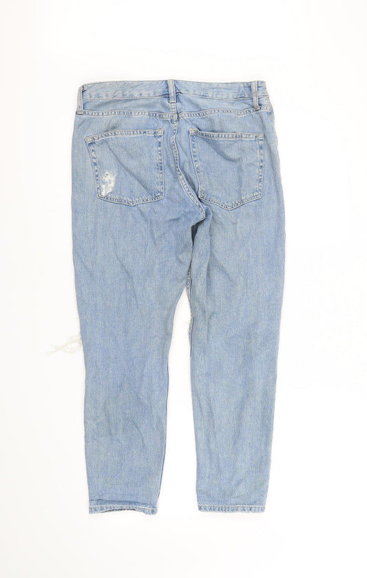 Topahop Womens Blue Straight Jeans Size 26 in L32 in